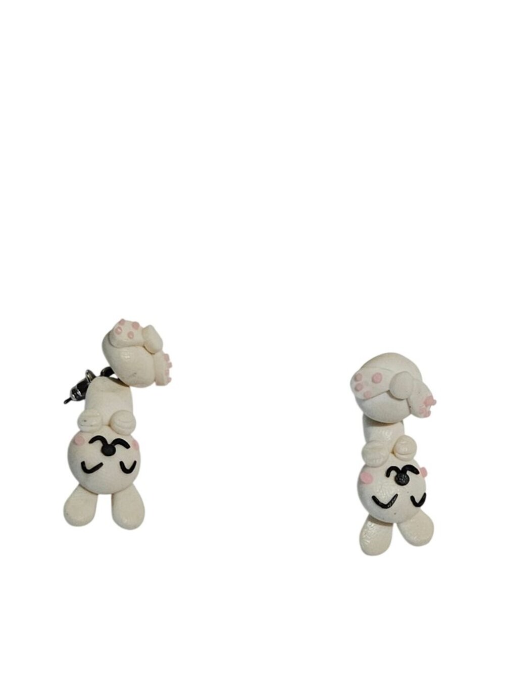 Articulated Dangle Bunny Rabbit Earrings Novelty 1.5 inches